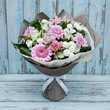 Букет цветов из:  Герберы, Альстромерии и Хризантемы в Дыгулыбгее
