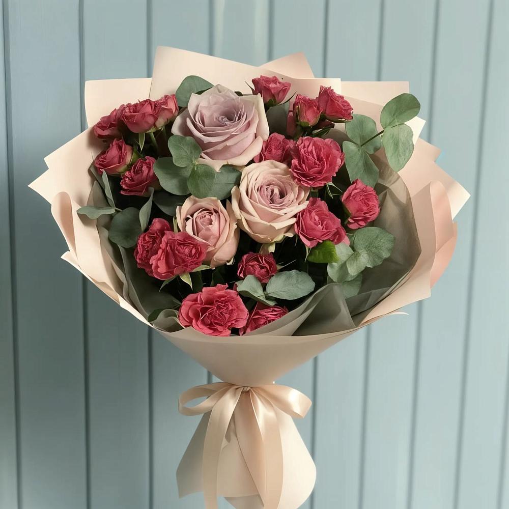 Букет цветов из: Гвоздики и Розы в Дыгулыбгее