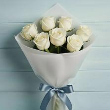 Букет 7 Белых роз Эдлесс Лав в Дыгулыбгее