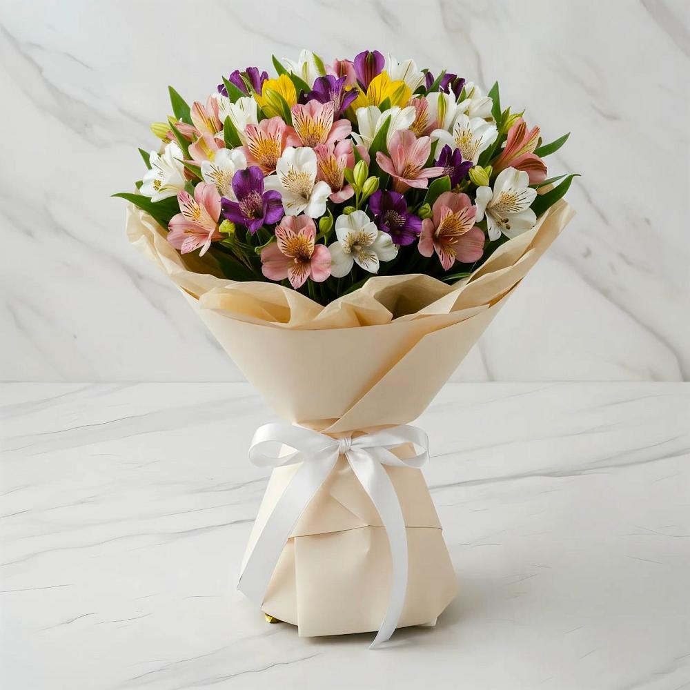 Букет цветов из: Альстромерии в Дыгулыбгее