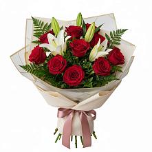 Букет цветов из:  Лилии и Розы в Дыгулыбгее