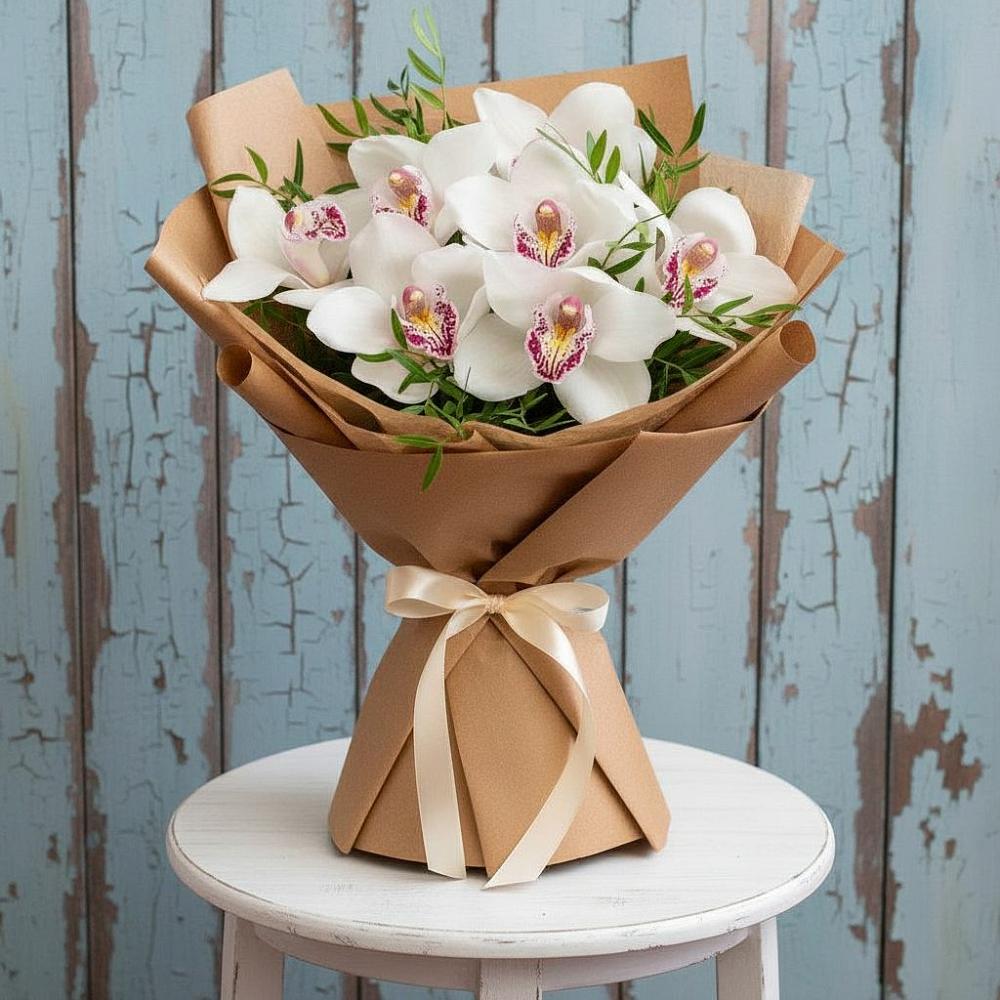 Букет цветов из: Орхидеи и Розы в Дыгулыбгее