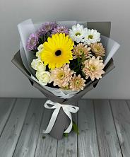 Букет цветов из:  Розы, Герберы и Хризантемы в Дыгулыбгее