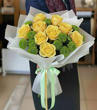 Букет цветов из:  Хризантемы и Розы в Дыгулыбгее
