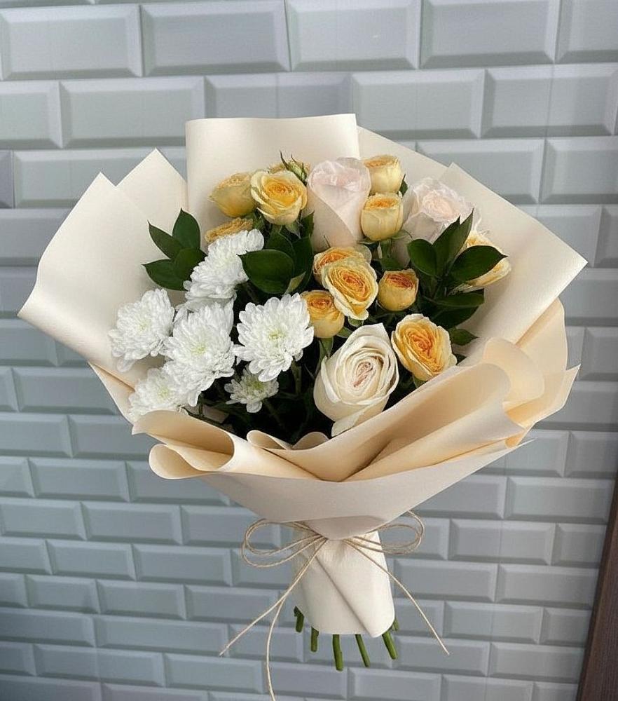 Букет цветов из: Розы и Хризантемы в Дыгулыбгее