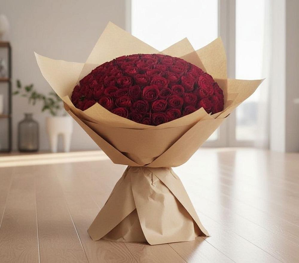 Букет 101 Красная роза в Дыгулыбгее