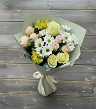 Букет цветов из:  Альстромерии, Розы и Хризантемы в Дыгулыбгее