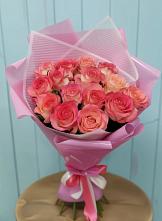 Букет 15 Розовых роз Равель в Дыгулыбгее