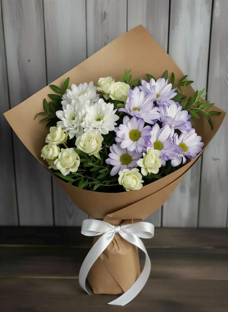 Букет цветов из: Хризантемы и Розы в Дыгулыбгее