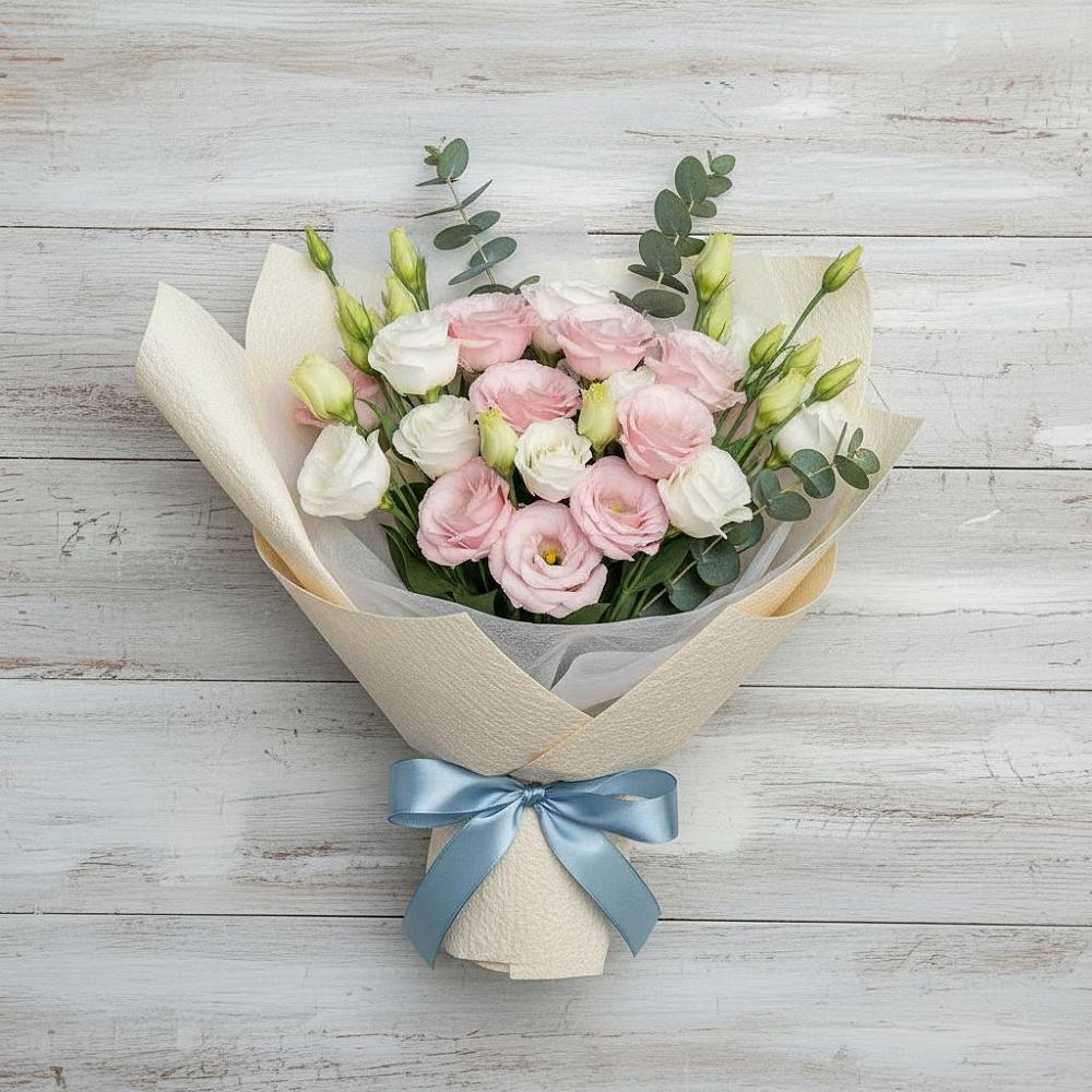 Букет цветов из: Лизиантусы в Дыгулыбгее